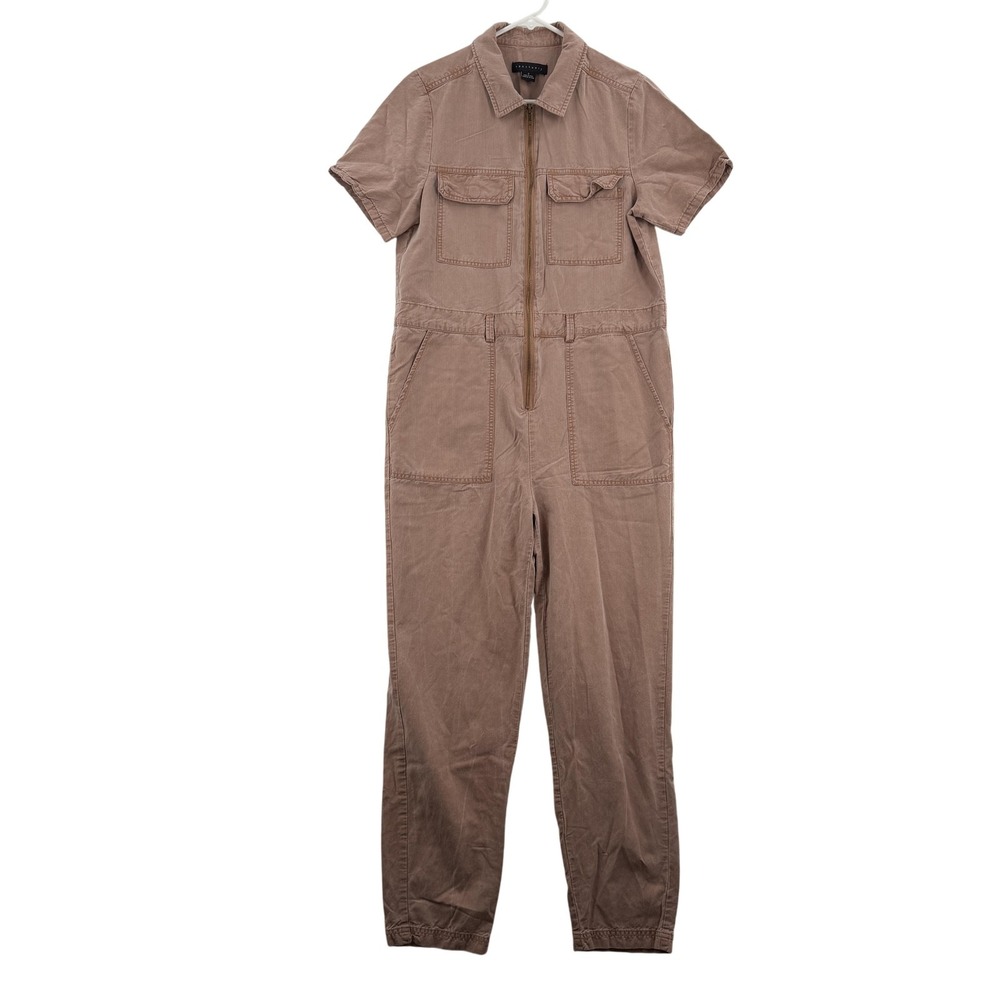 Sanctuary‎ Jumpsuit Womens Small Utility Zip Front Short Sleeve Anthropologie